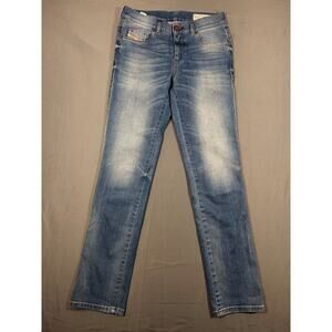 Diesel Sandy Jeans Womens 26x30 Blue Wash Stretch Slim Straight Denim